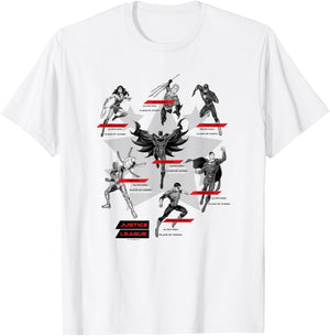 DC Comics Justice League Group Shot Members Logo T-Shirt - T-Shirt | White