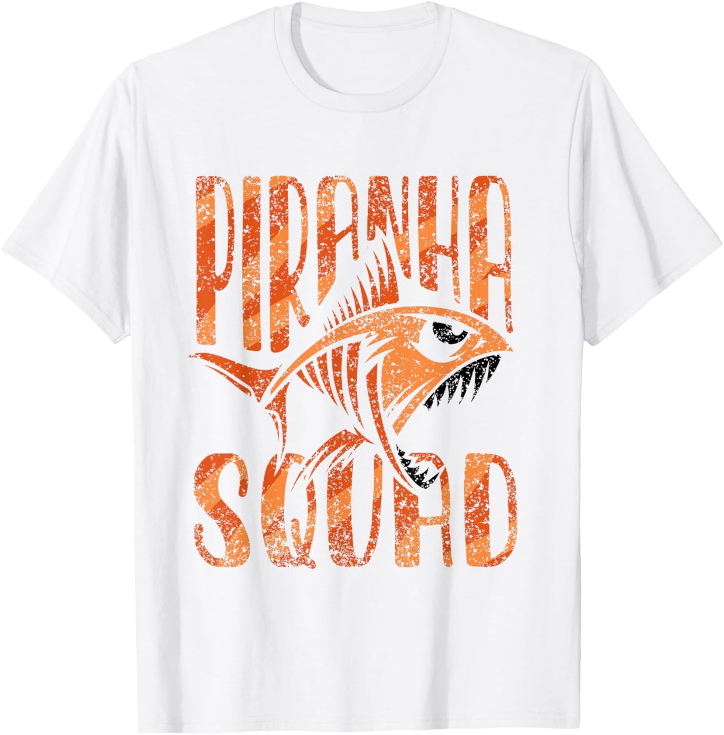 Piranha Squad Retro Lover Fish Piranhas T-Shirt - T-Shirt | White