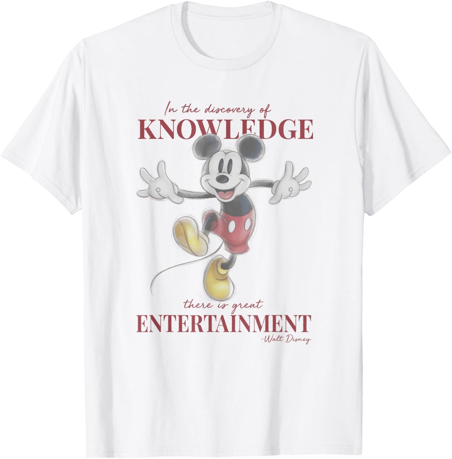 Disney Mickey And Friends Classic Walt Disney Quote T-Shirt - T-Shirt | White