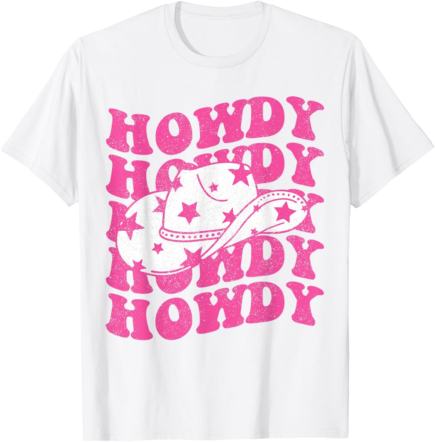 Howdy Southern Western Girl Country Rodeo Pink Cowgirl Women T-Shirt - T-Shirt | White