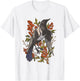 Fruits Cranberries Plant Bird Magpie T-Shirt - T-Shirt | White