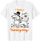 Happy Thanksgiving Pilgrim Dachshund Dog Men Women Girl Boy T-Shirt - T-Shirt | White