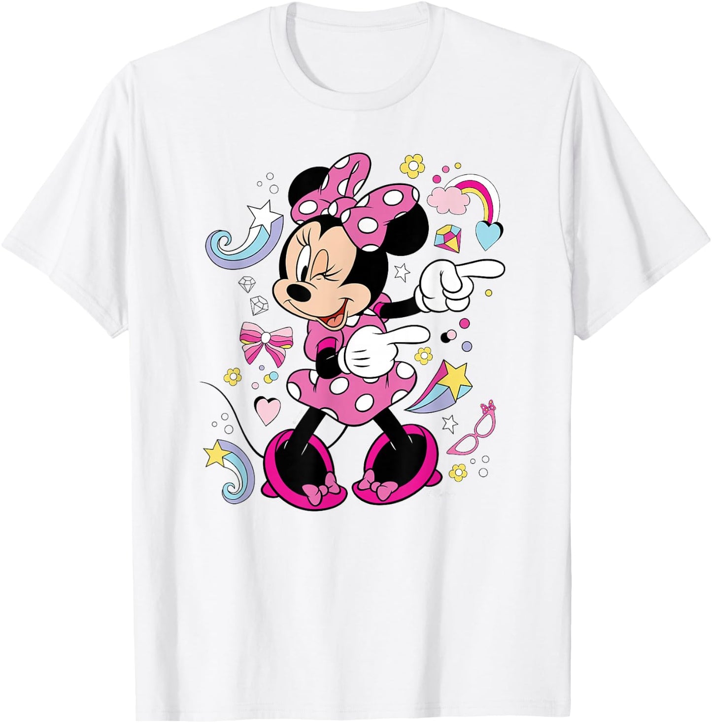 Mickey & Friends- Minnie Mouse Graphic Only T-Shirt - T-Shirt | White