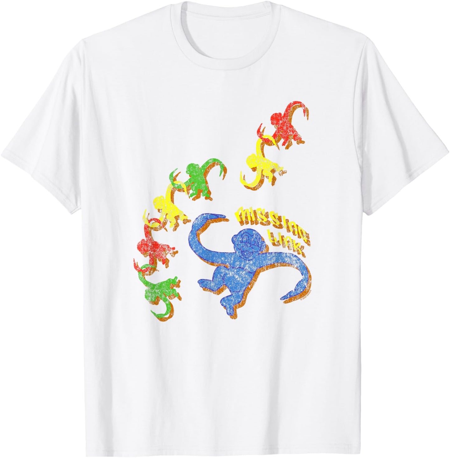 Barrel Of Monkeys Missing Link Vintage Distressed T-Shirt - T-Shirt | White