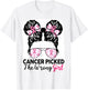 Breast Cancer Awareness Cancer Picked Wrong Girl Kids Youth T-Shirt - T-Shirt | White
