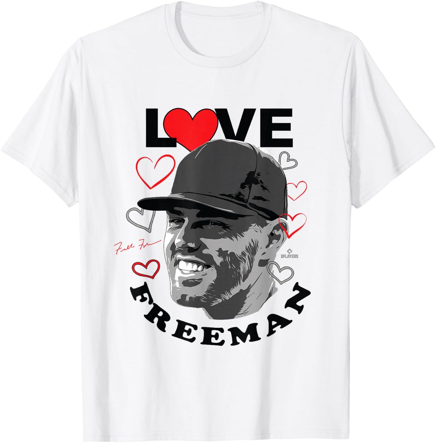 Love Freddie Freeman Los Angeles Baseball MLBPA T-Shirt - T-Shirt | White