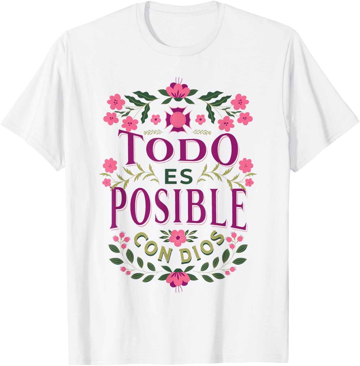 Christians Quote in Spanish Christian Bible Verse Quote T-Shirt - T-Shirt | White
