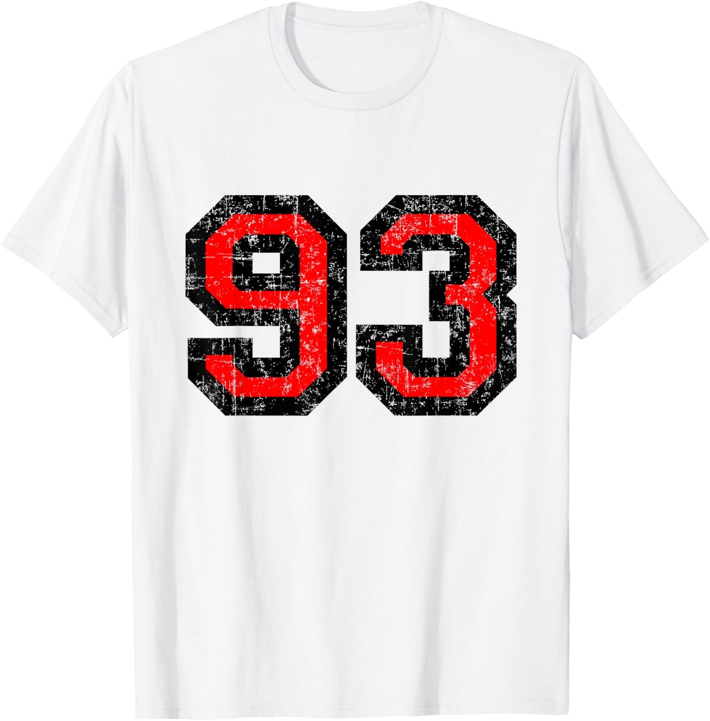 Number 93 (Vintage Black&Red) No.93 T-Shirt - T-Shirt | White