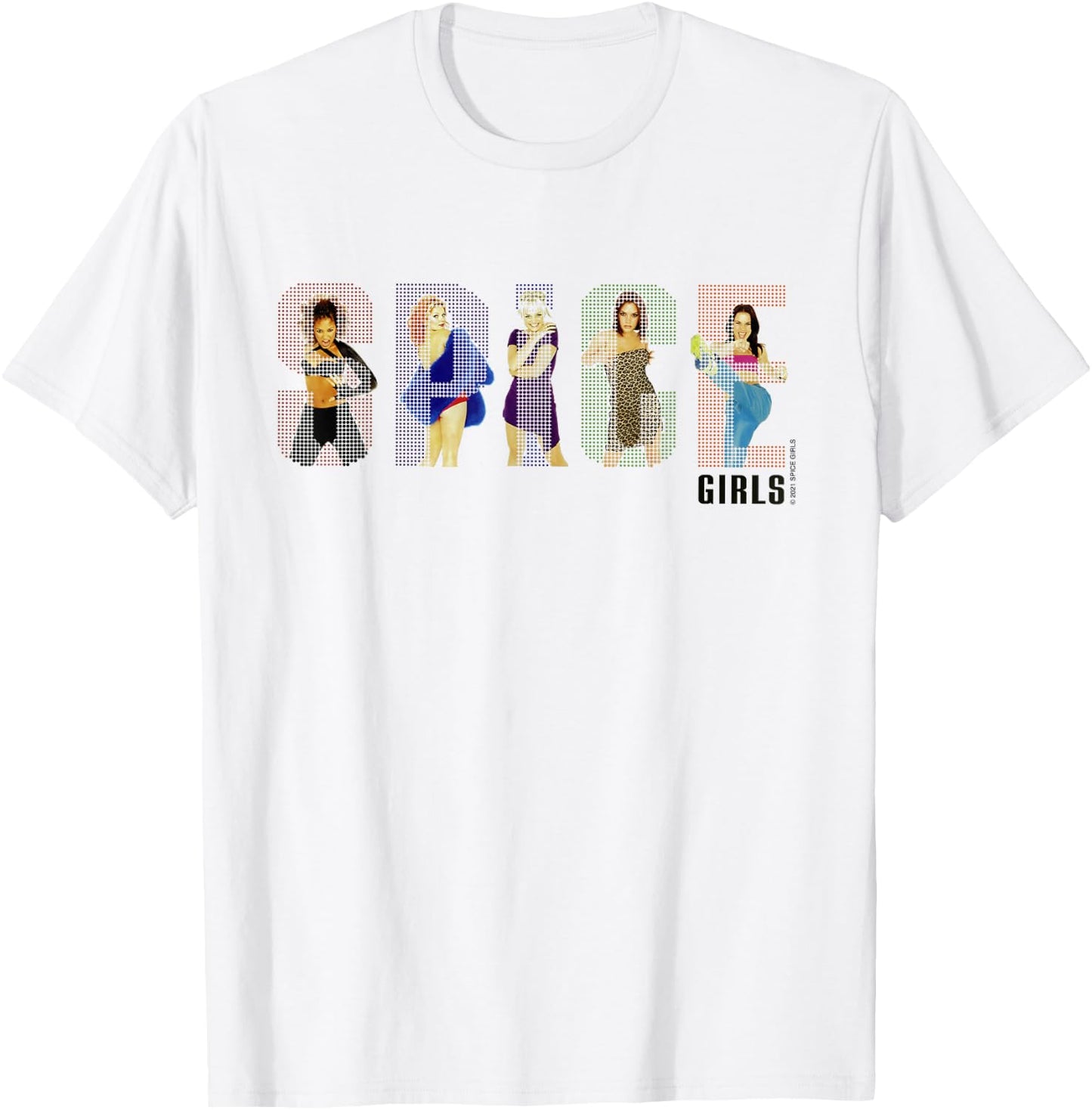 Spice Girls Classic White Album - , Short Sleeve, 100% Cotton T-Shirt - T-Shirt | White