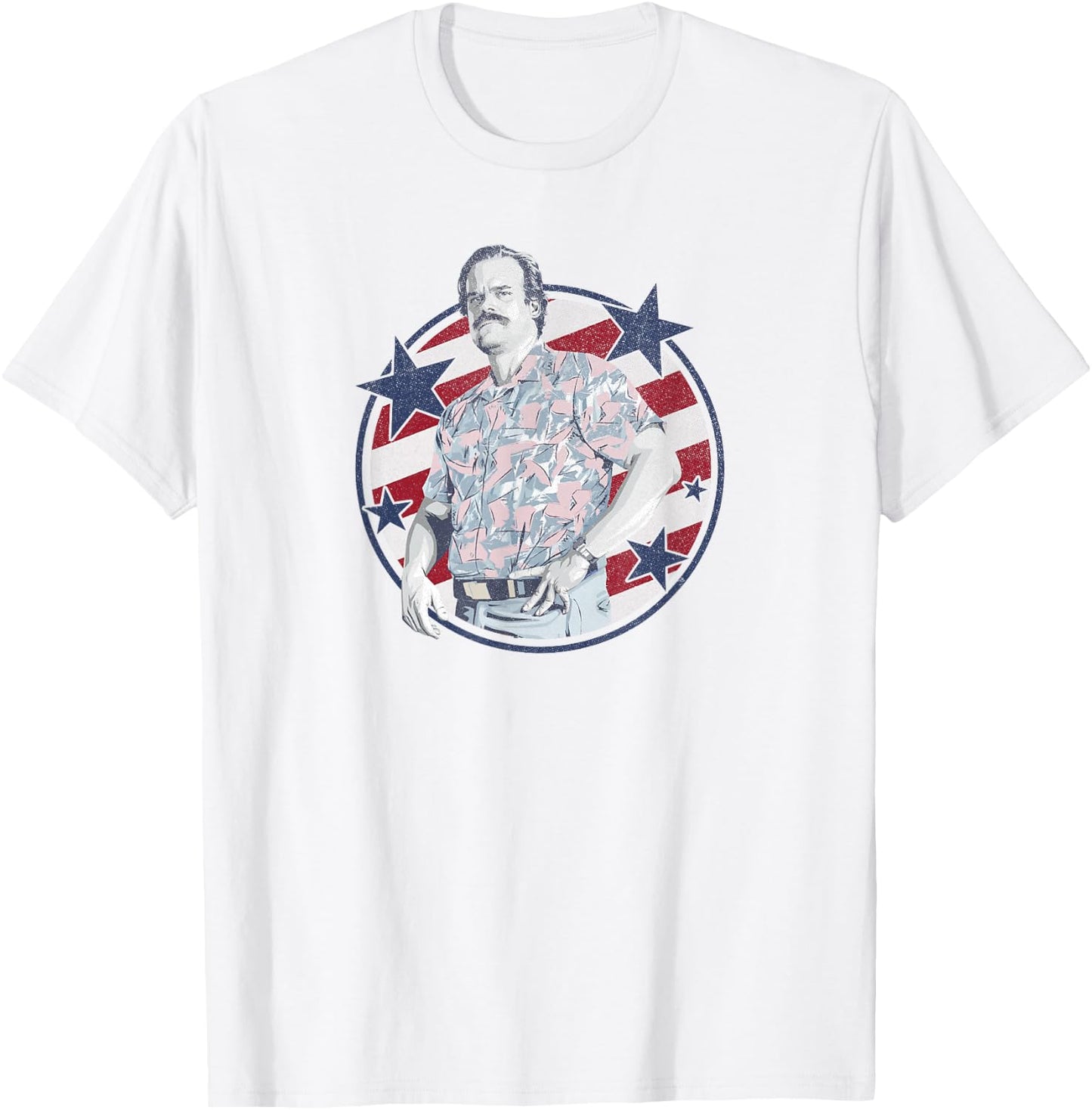 Stranger Things Jim Hopper Country Pride Logo Americana T-Shirt - T-Shirt | White