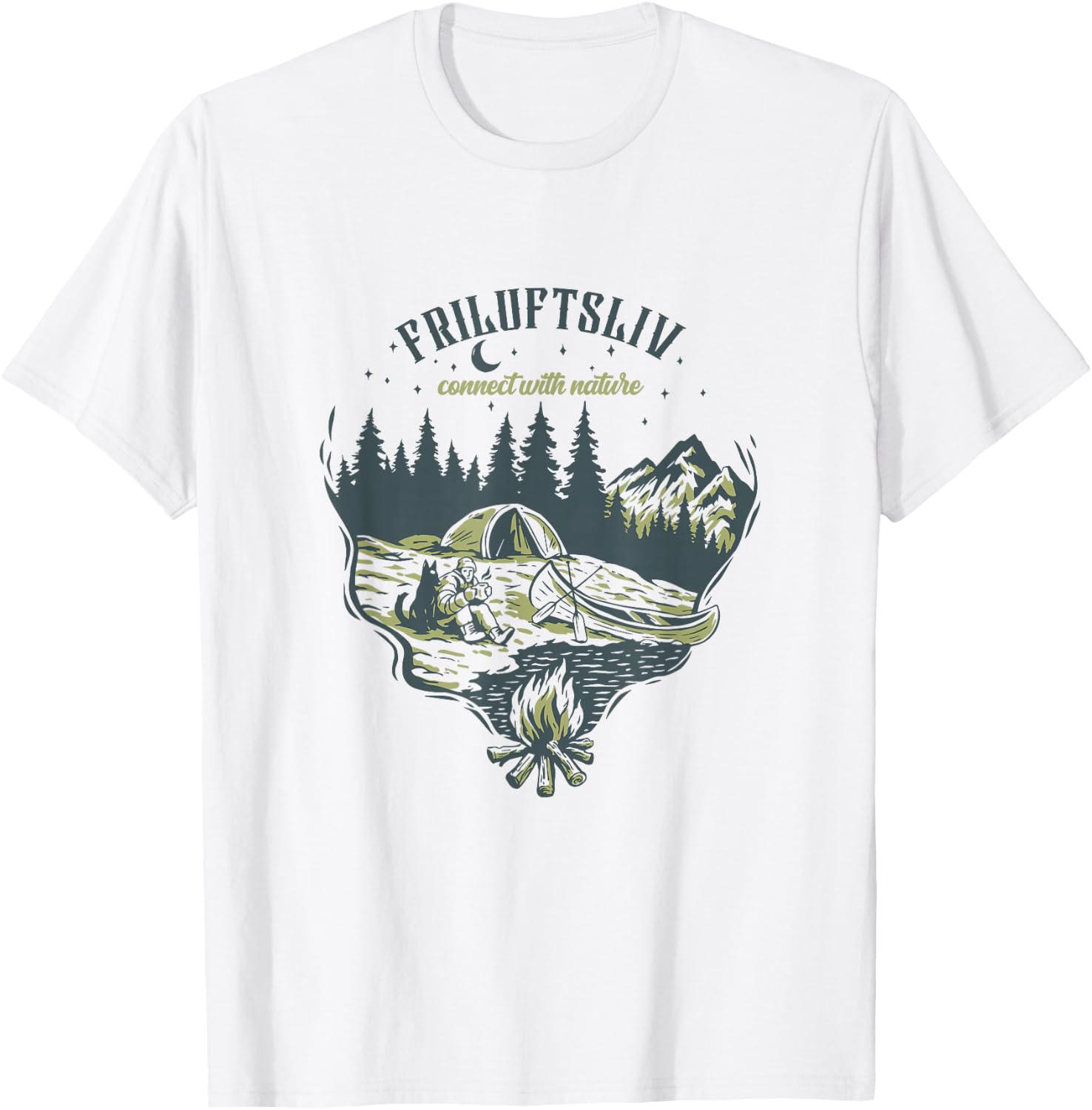 Friluftsliv Connect With Nature T-Shirt - T-Shirt | White
