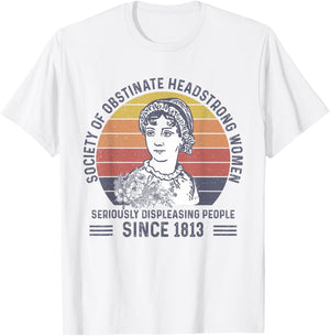 Society Of Obstinate Headstrong Women Bookworm Novelist T-Shirt - T-Shirt | White