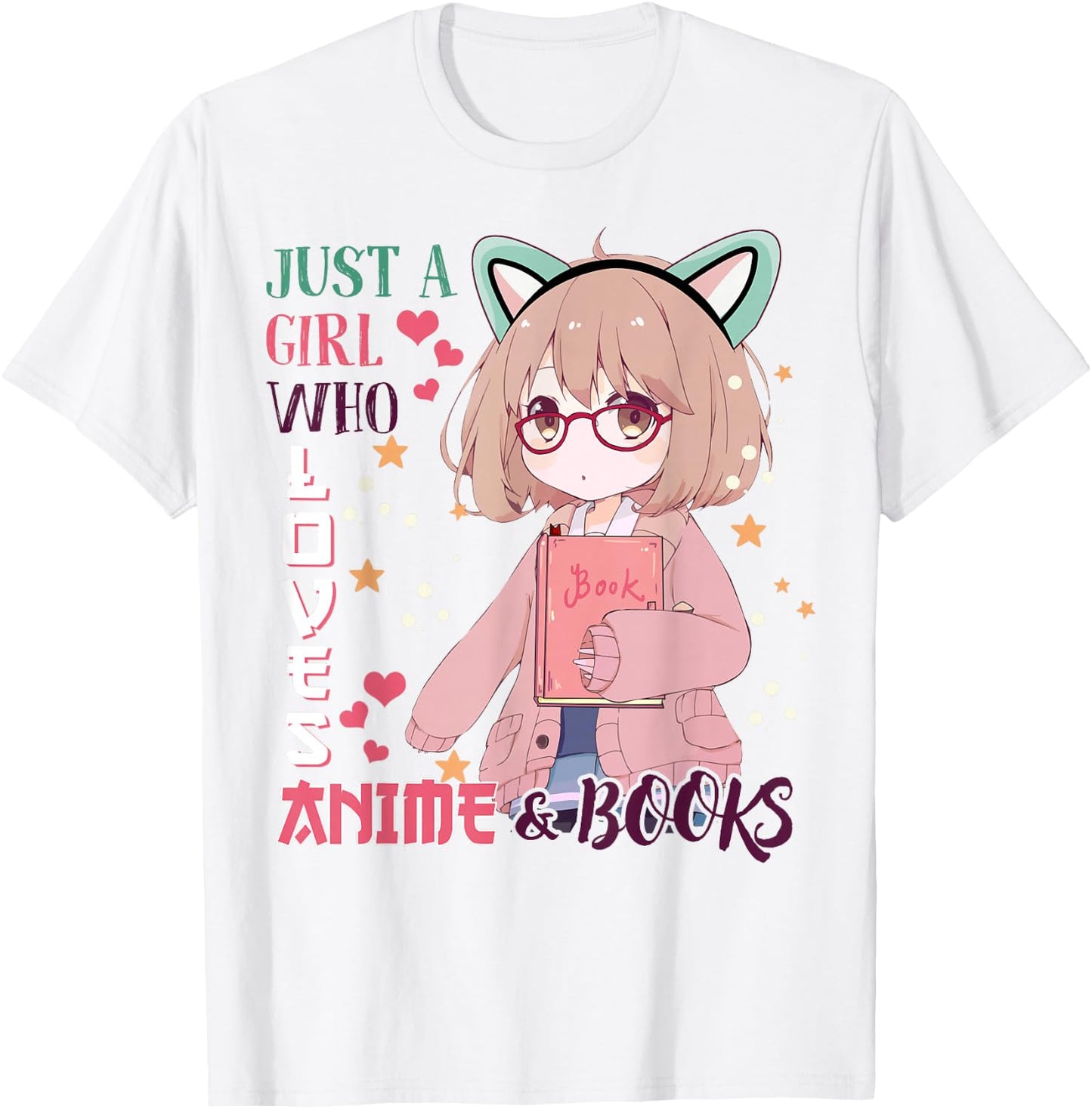 Girl Who Love Anime Books-Shirt Kids Teen Youth Toddler Cute T-Shirt - T-Shirt | White