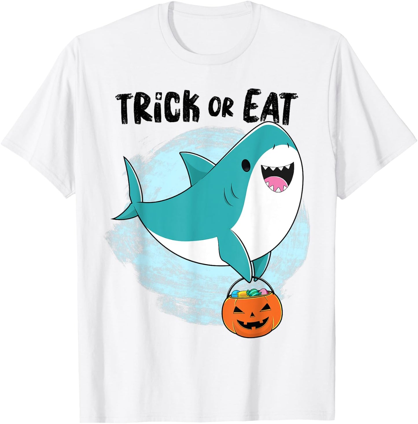 Shark Shirt - Kawaii Trick Or Eat Shark Halloween Costume T-Shirt - T-Shirt | White