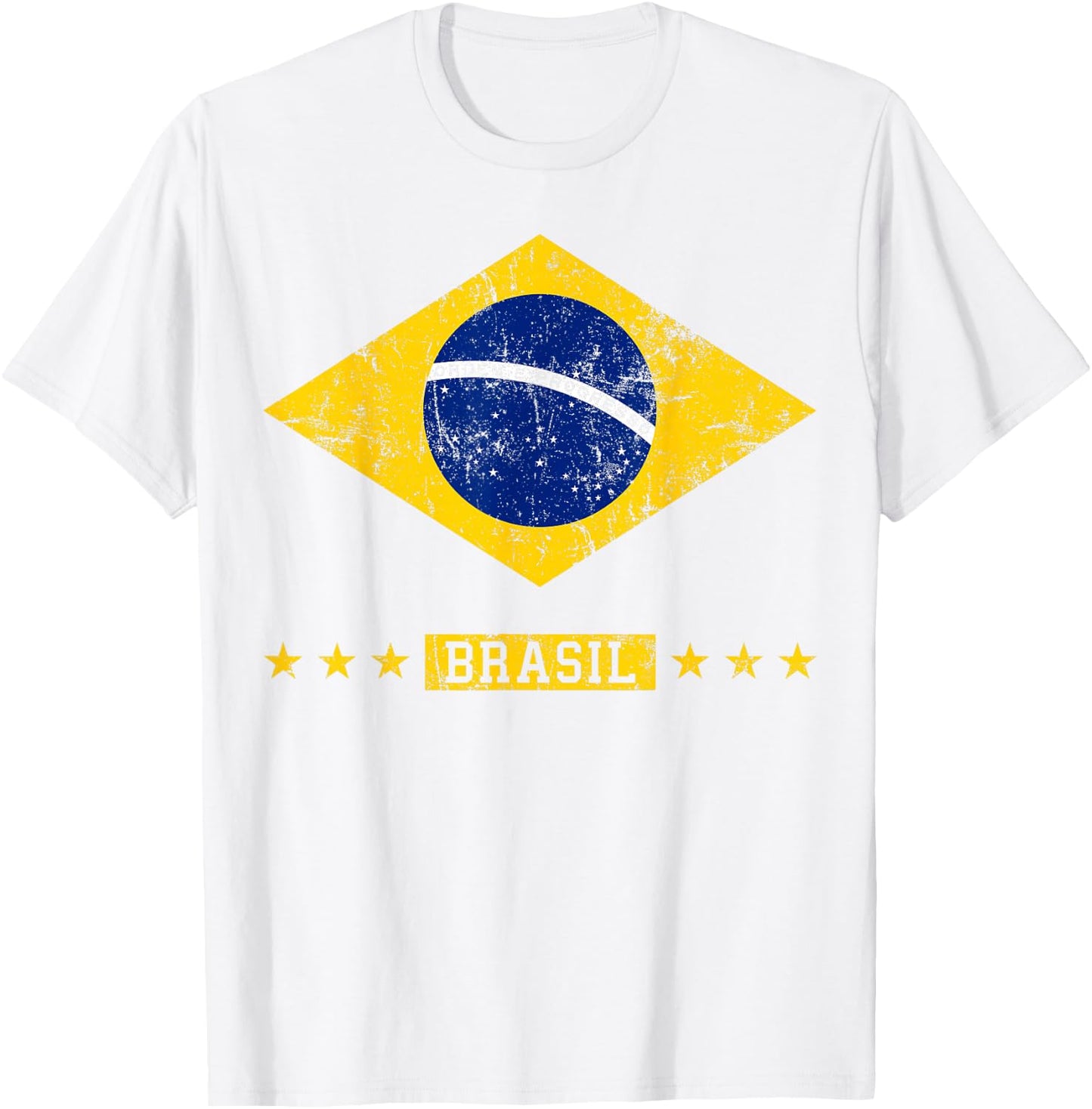 Brazil T Shirt Women Men Kids Brasil Brazilian Flag Green T-Shirt - T-Shirt | White