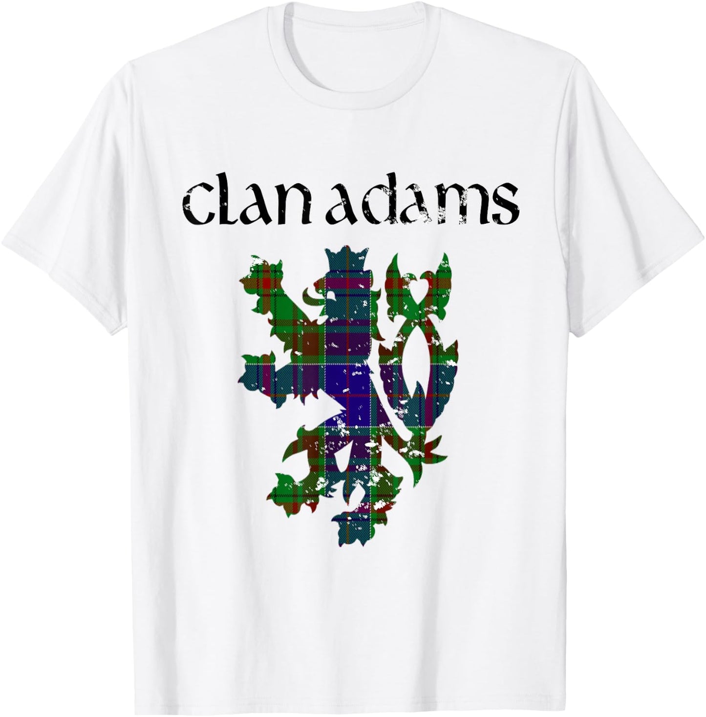 Clan Adams Tartan Scottish Family Name Scotland Pride T-Shirt - T-Shirt | White