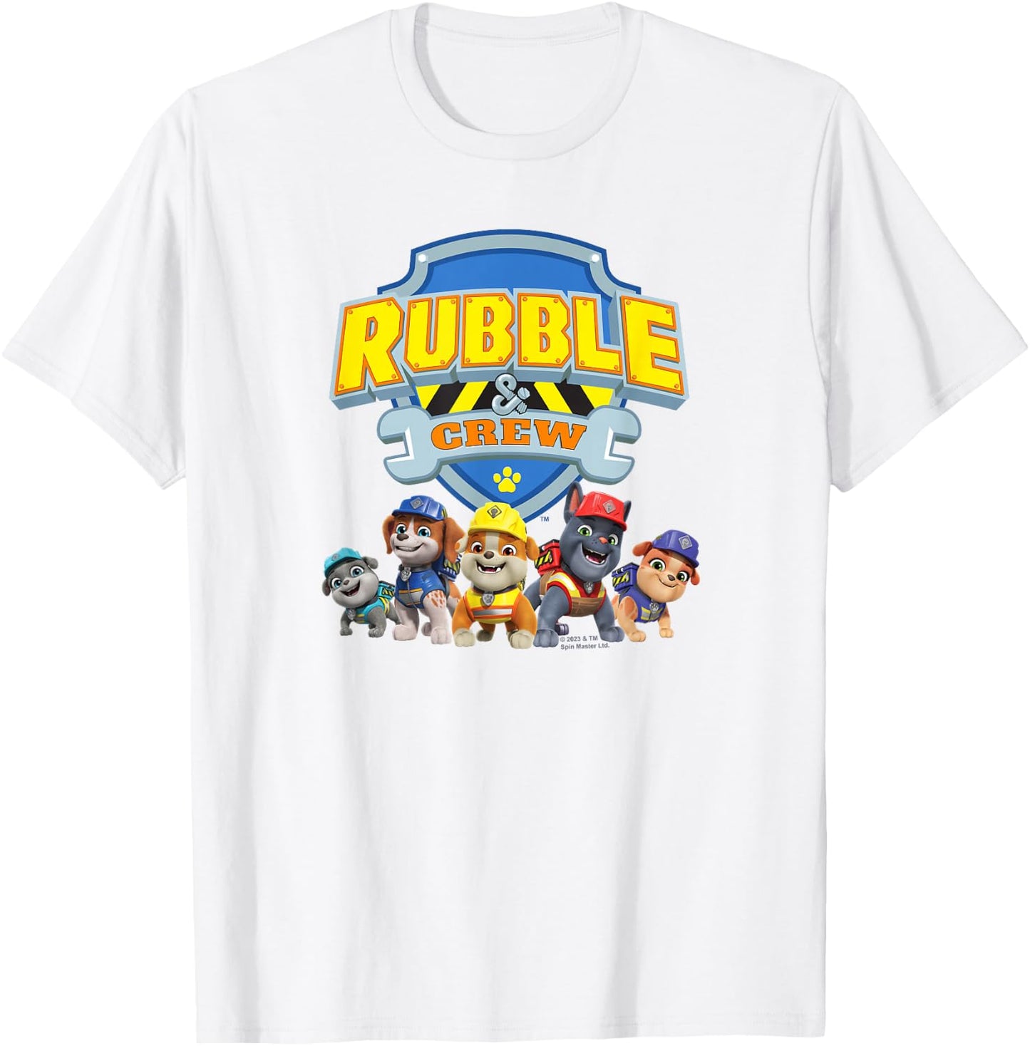 Rubble & Crew Logo and Characters T-Shirt - T-Shirt | White
