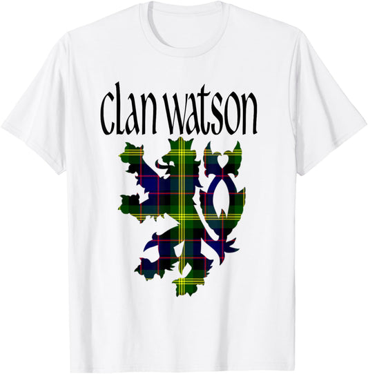Clan Watson Tartan Scottish Family Name Scotland Pride T-Shirt - T-Shirt | White