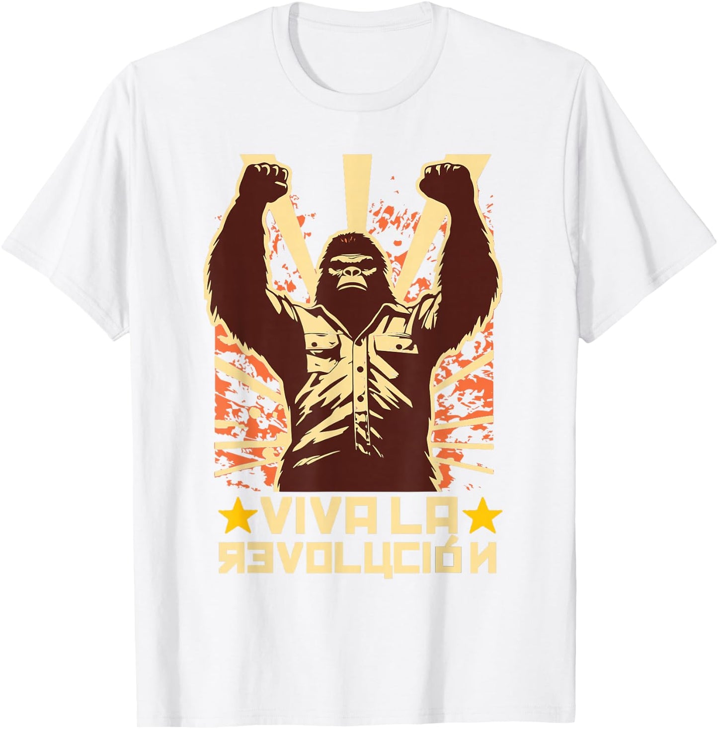 Viva La Revolucion Sasquatch Bigfoot 60s T-Shirt - T-Shirt | White