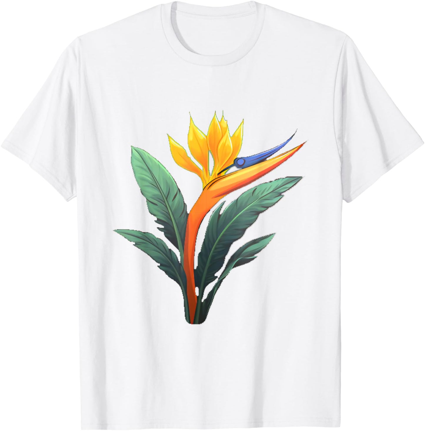 Bird of Paradise Plant Flower T-Shirt - T-Shirt | White