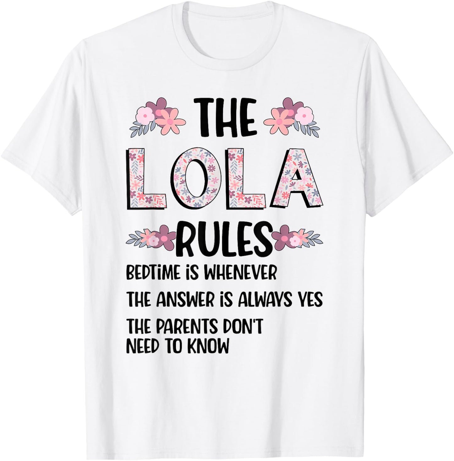 Lola Grandma Rules Lola Grandmother T-Shirt - T-Shirt | White