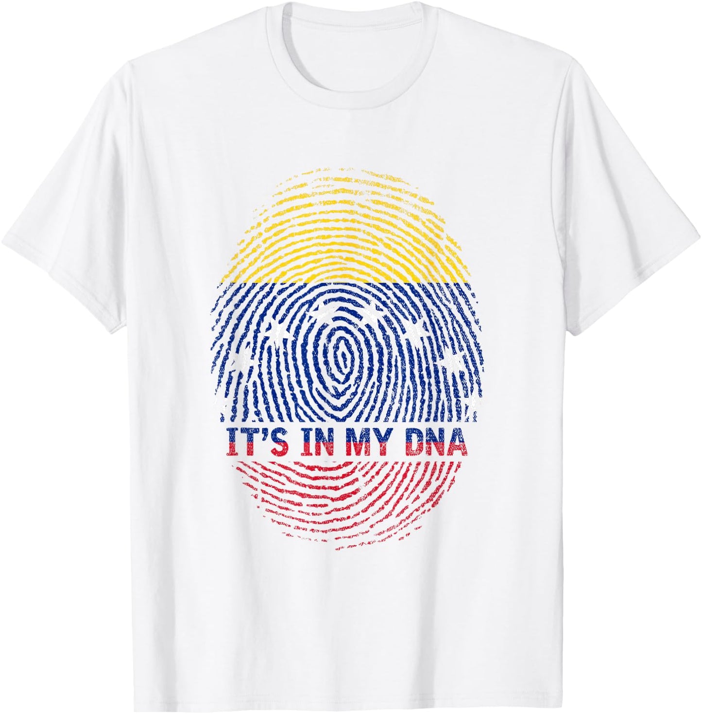 DNA Fingerprint Proud Venezuela Flag Patriotic Venezuela T-Shirt - T-Shirt | White