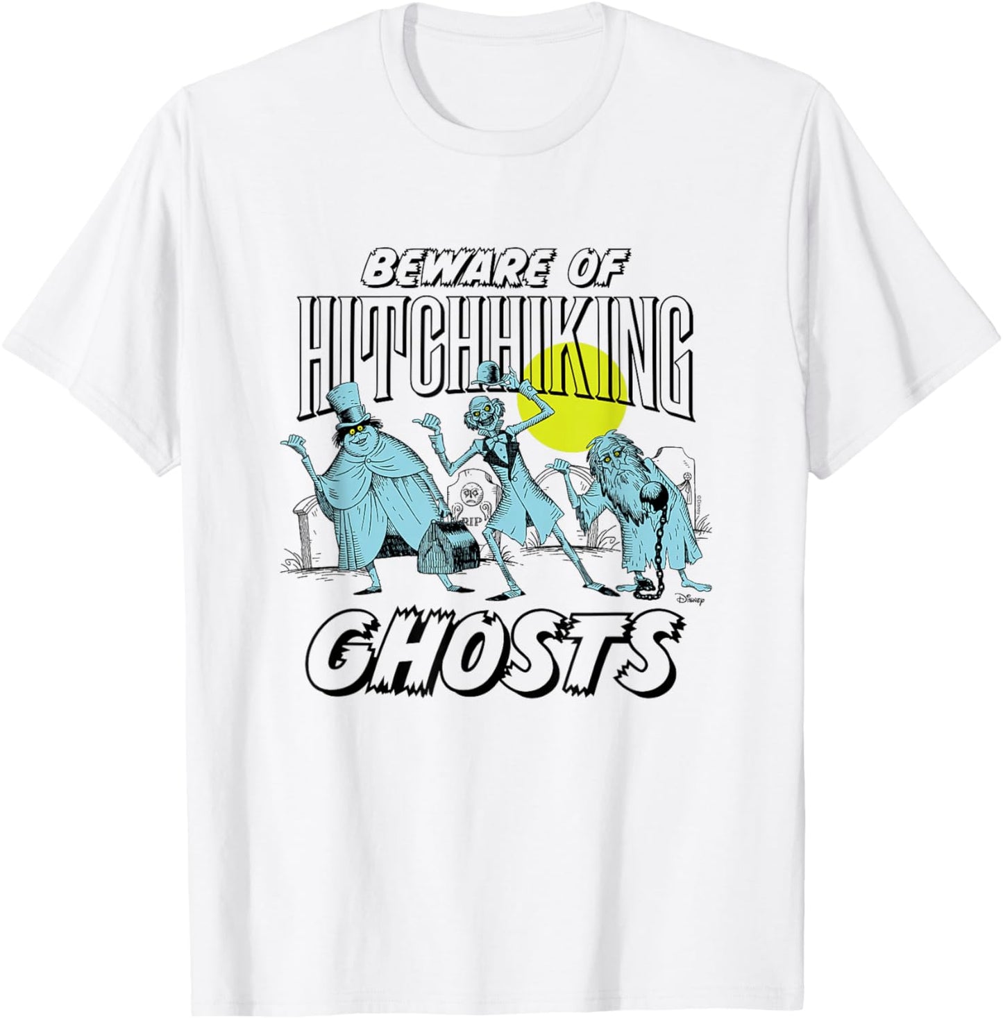 Haunted Mansion - HItchhiking Ghost T-Shirt - T-Shirt | White
