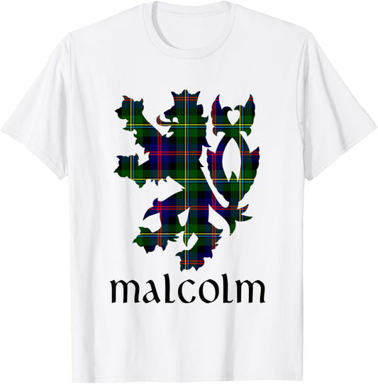 Clan Malcolm Tartan Scottish Family Name Scotland Pride T-Shirt - T-Shirt | White
