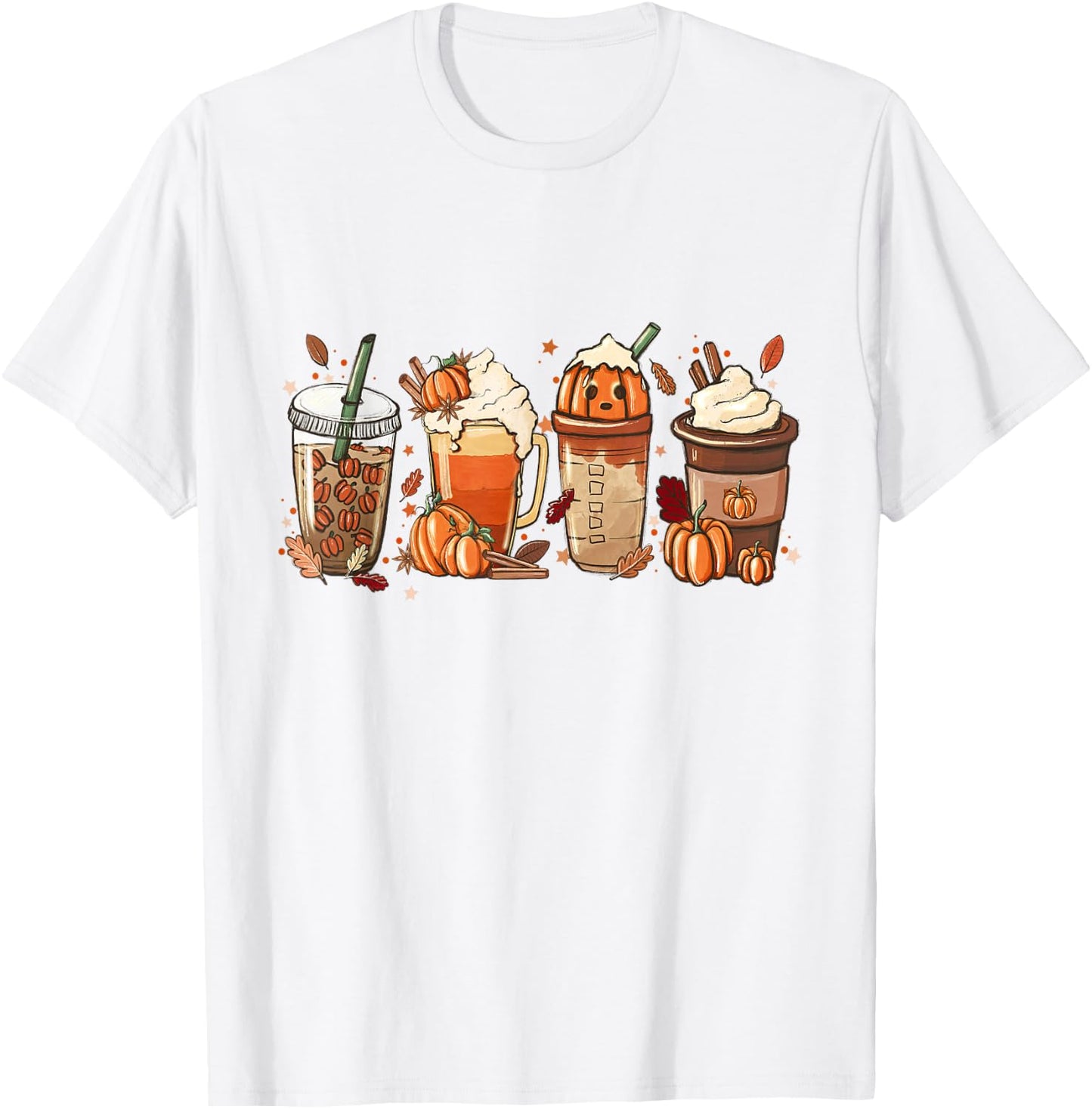 Pumpkin Spice Latte, Fall Coffee, Pumpkin Spice,Thanksgiving T-Shirt - T-Shirt | White