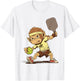 Funny Monkey Play Pickleball T-Shirt - T-Shirt | White