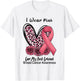 I Wear Pink For My Best Friend Ribbon Leopard Heart T-Shirt - T-Shirt | White