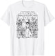 Amazon Essentials Star Wars Kids' Retro Movie Poster Group Pose , White, Small T-Shirt - T-Shirt | White