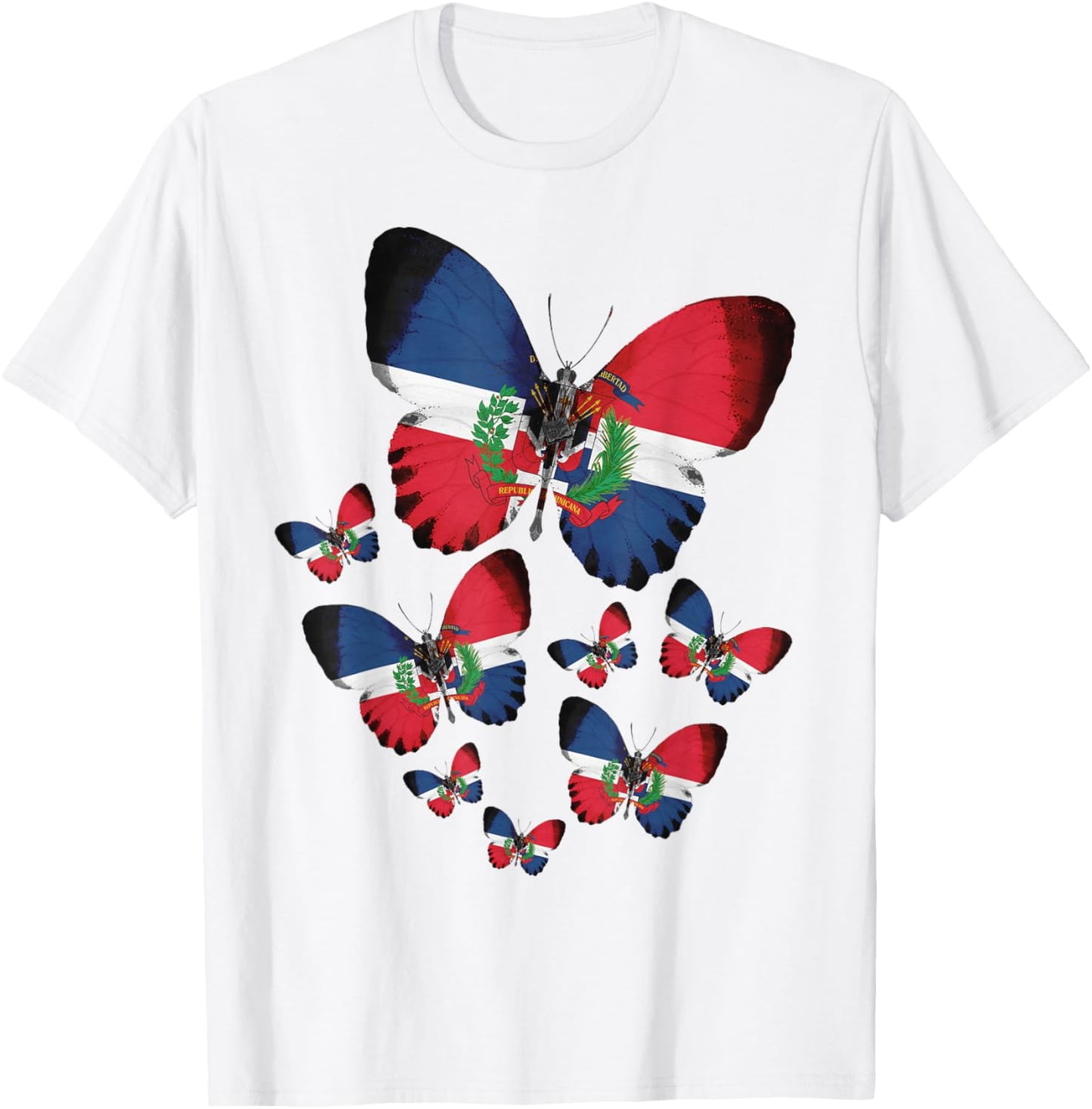 Coat of Arms Republica Dominicana For Kids & Dominican Flag T-Shirt - T-Shirt | White