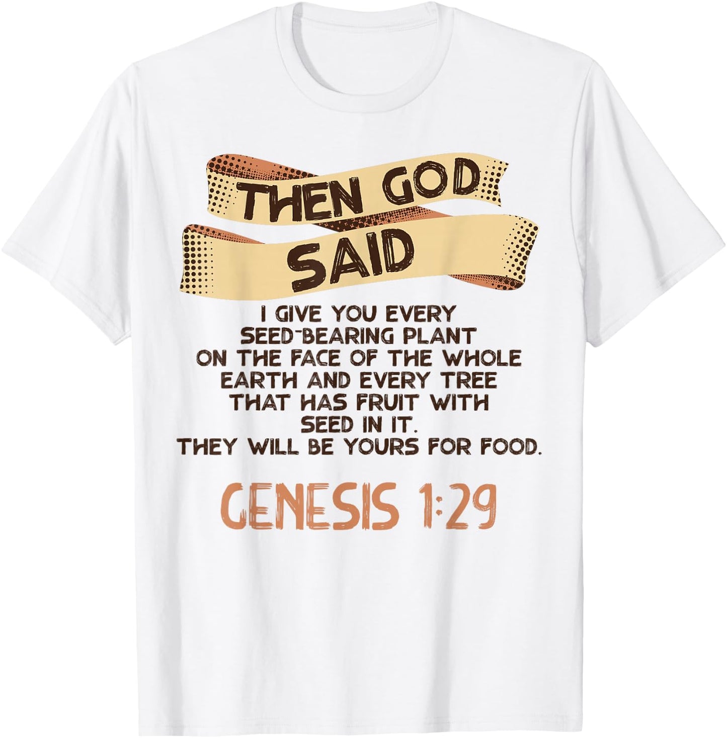 Genesis 1:29 Plant Based Diet Vegan Vegetarian Bible Verse T-Shirt - T-Shirt | White
