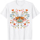 Mystical Butterfly Scandinavian Folk Art Botanical T-Shirt - T-Shirt | White