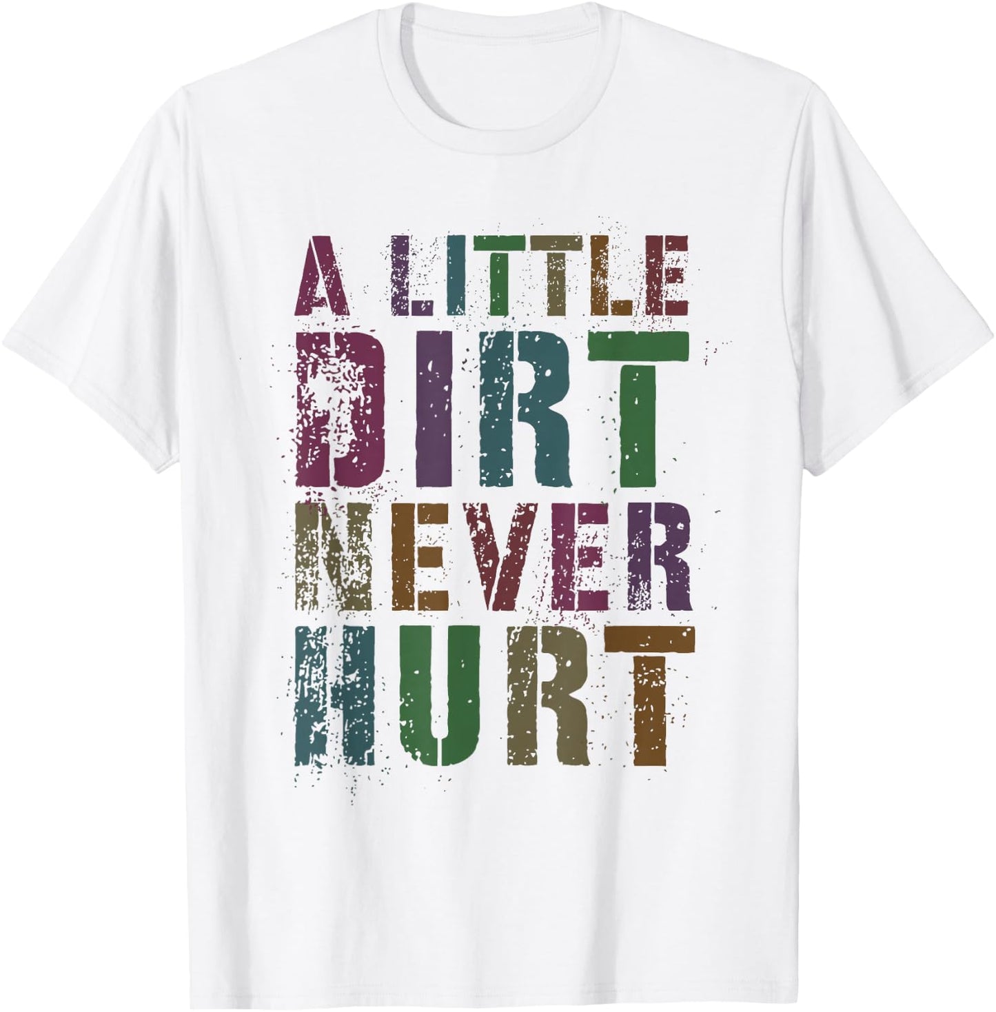 Funny LITTLE DIRT NEVER HURT Kids Off Road Girls Mud Run SxS T-Shirt - T-Shirt | White