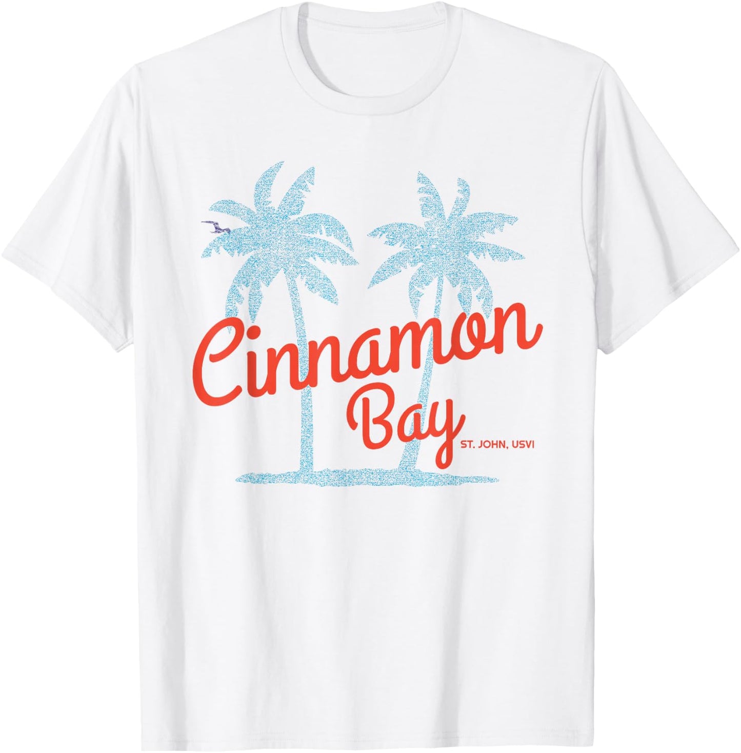Cinnamon Bay St. John USVI Island Vintage Faded Retro T-Shirt - T-Shirt | White