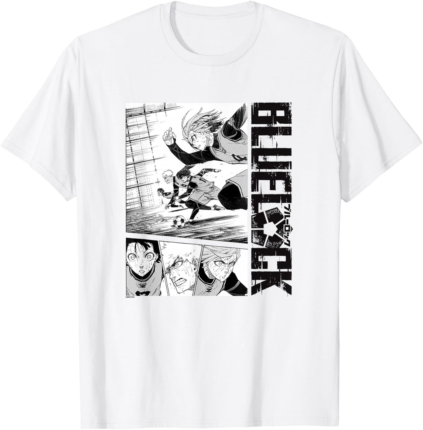 Blue Lock Bachira Kunigami Chigiri with The Goal Scent Logo T-Shirt - T-Shirt | White
