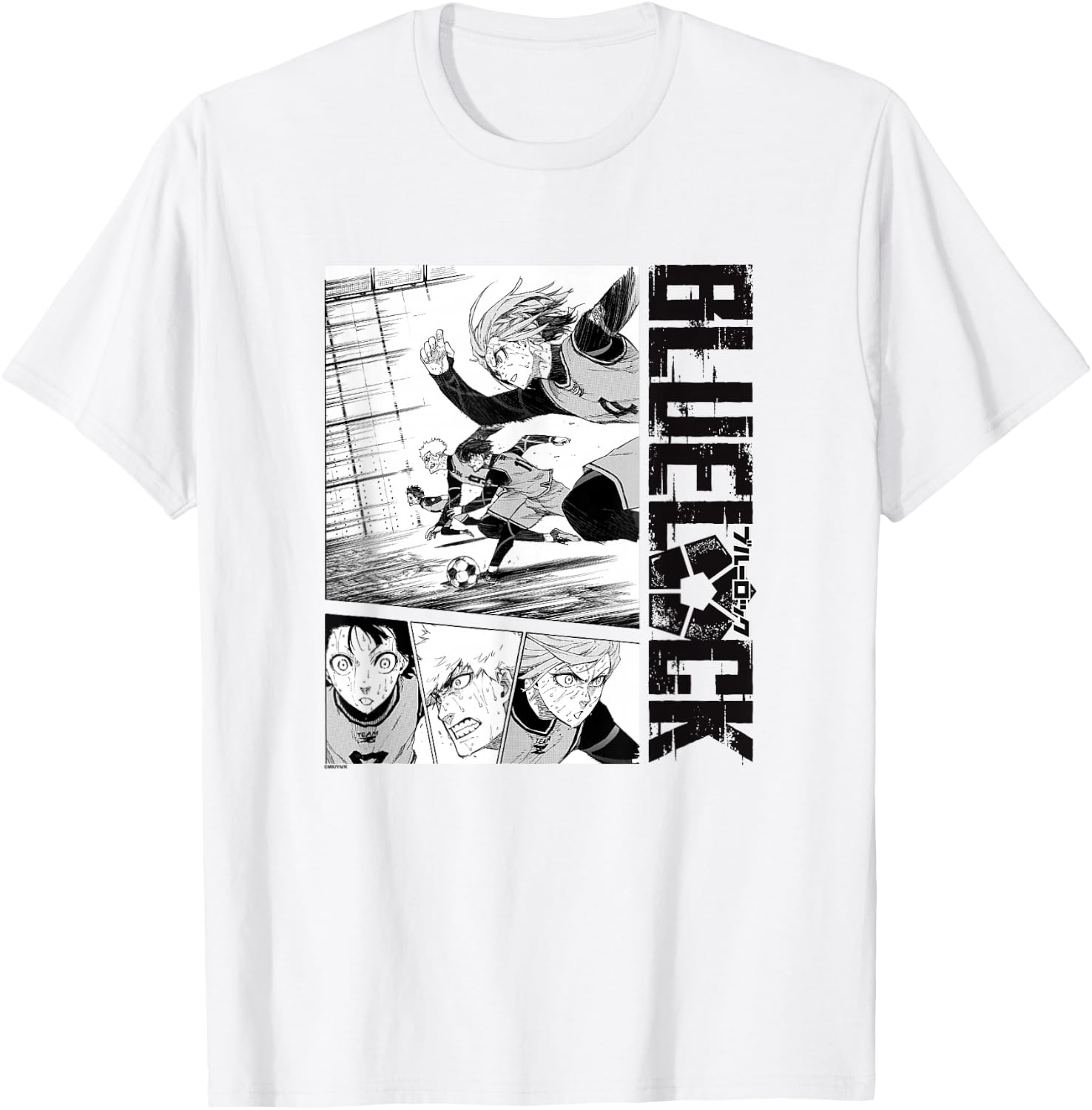 Blue Lock Bachira Kunigami Chigiri with The Goal Scent Logo T-Shirt - T-Shirt | White