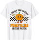 I Teach The Cutest Pumpkins In The Patch Groovy Teacher Fall T-Shirt - T-Shirt | White