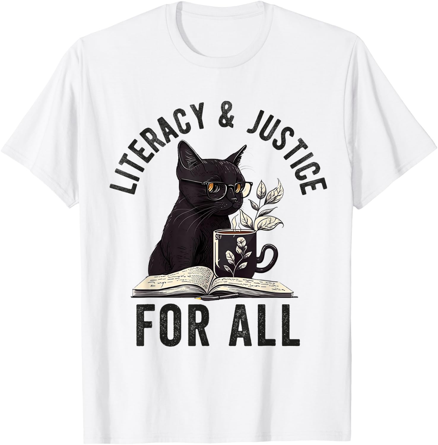 Literacy and Justice For All Read Banned Books Banning Books T-Shirt - T-Shirt | White