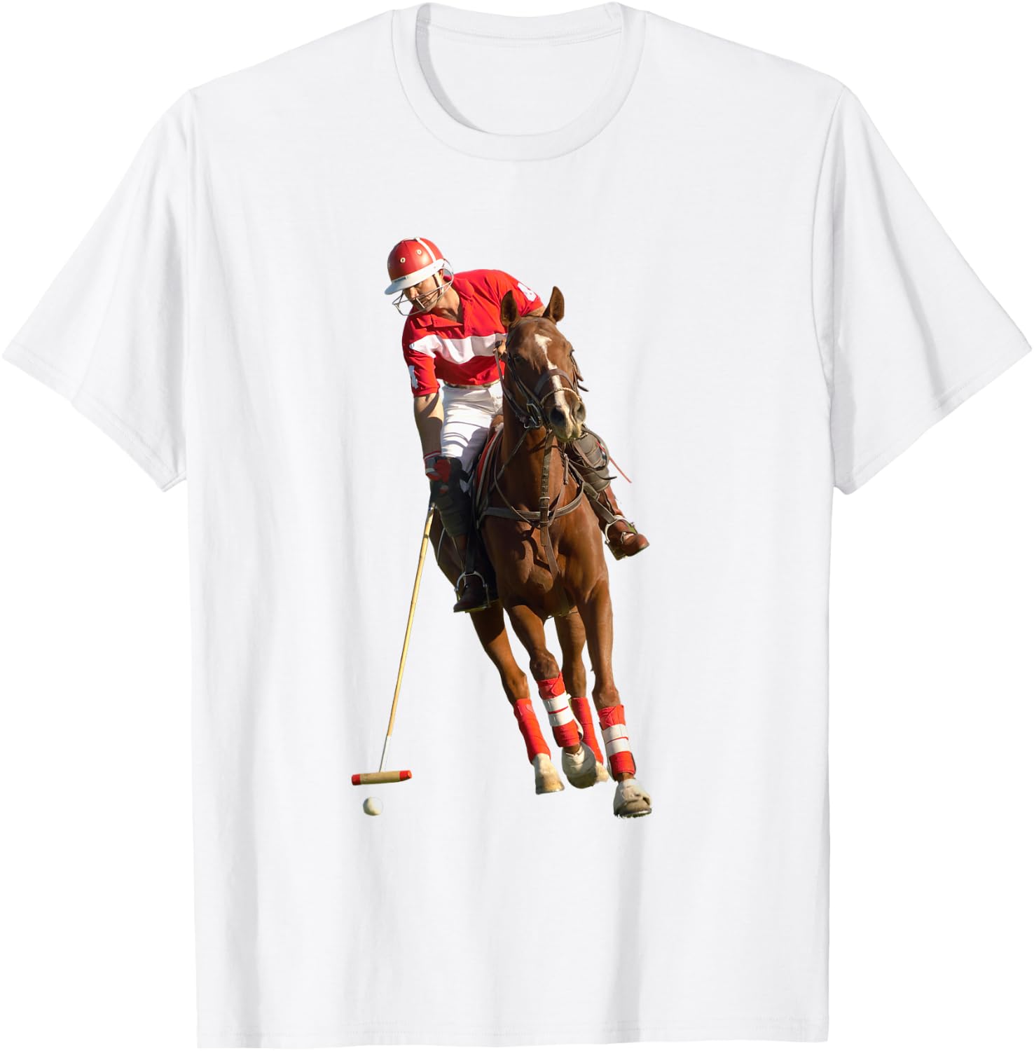 Leisure Riding Horse Polo Horse Polo T-Shirt - T-Shirt | White