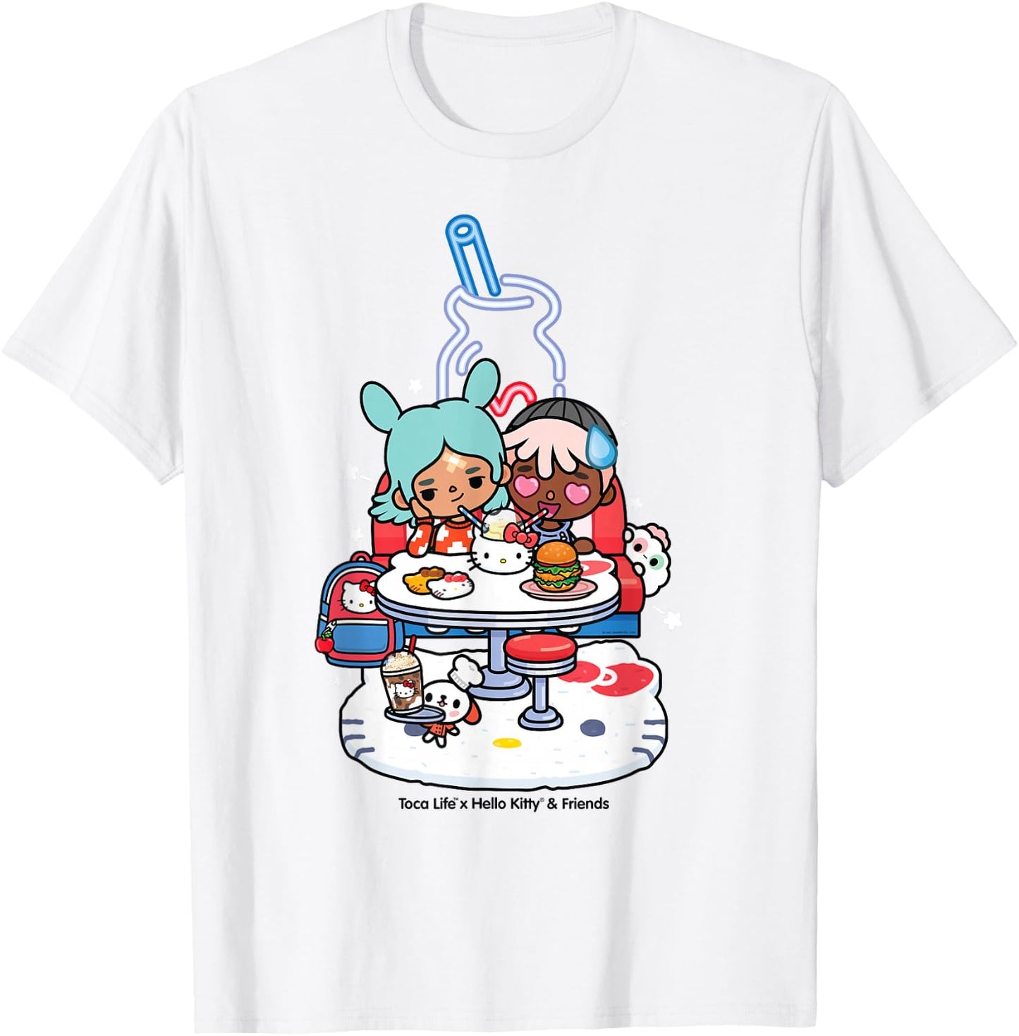 Toca Life x Hello Kitty & Friends DINER T-Shirt - T-Shirt | White