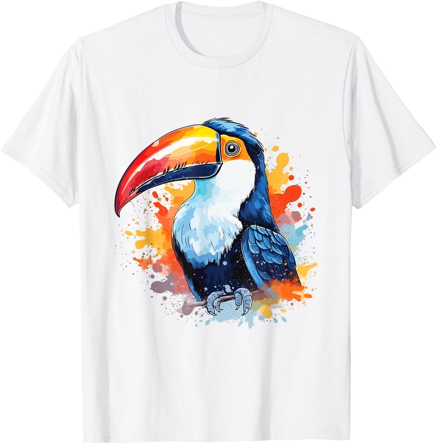 Toucan Watercolor Portrait T-Shirt - T-Shirt | White