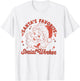 Retro Santa's Favorite Social Worker Christmas Social Worker T-Shirt - T-Shirt | White