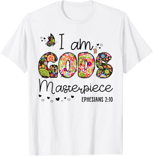 I’m God's Masterpiece Christian Faith Bible Jesus God Prayer T-Shirt - T-Shirt | White
