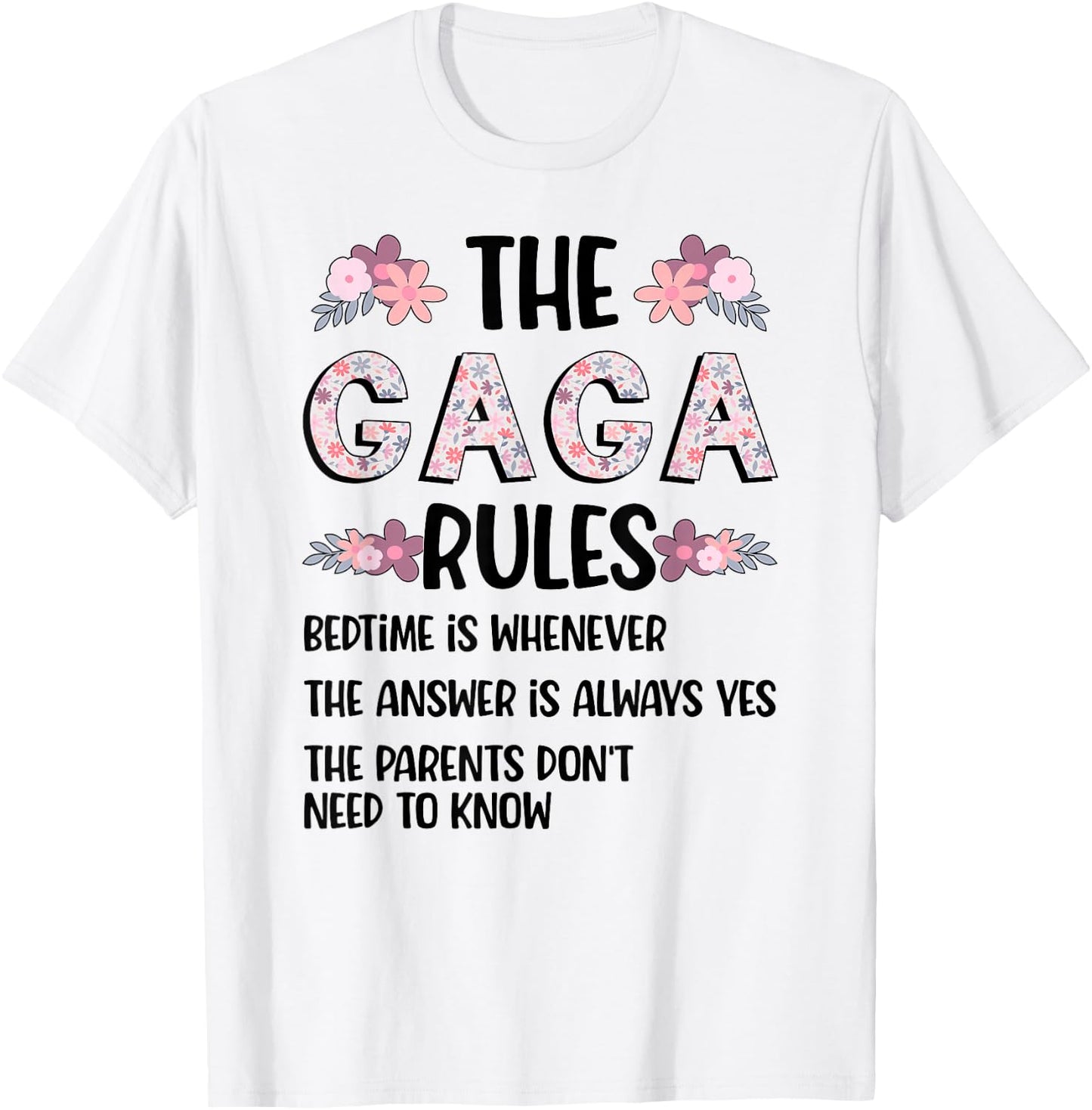 Gaga Grandma Rules Gaga Grandmother T-Shirt - T-Shirt | White