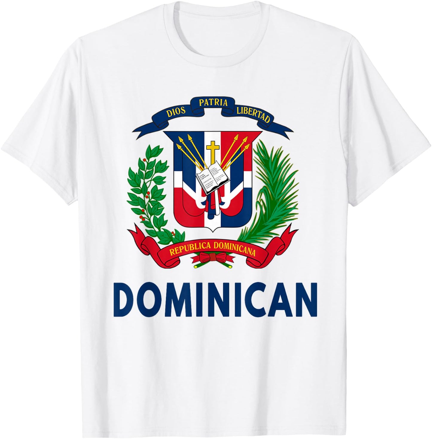 Coat of Arms Republica Dominicana & Dominican Flag Outfit T-Shirt - T-Shirt | White