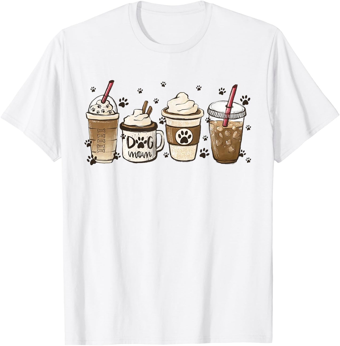Coffee And Dog Mom Mother's Day Coffee Lover Dog Lover Gift Women T-Shirt - T-Shirt | White