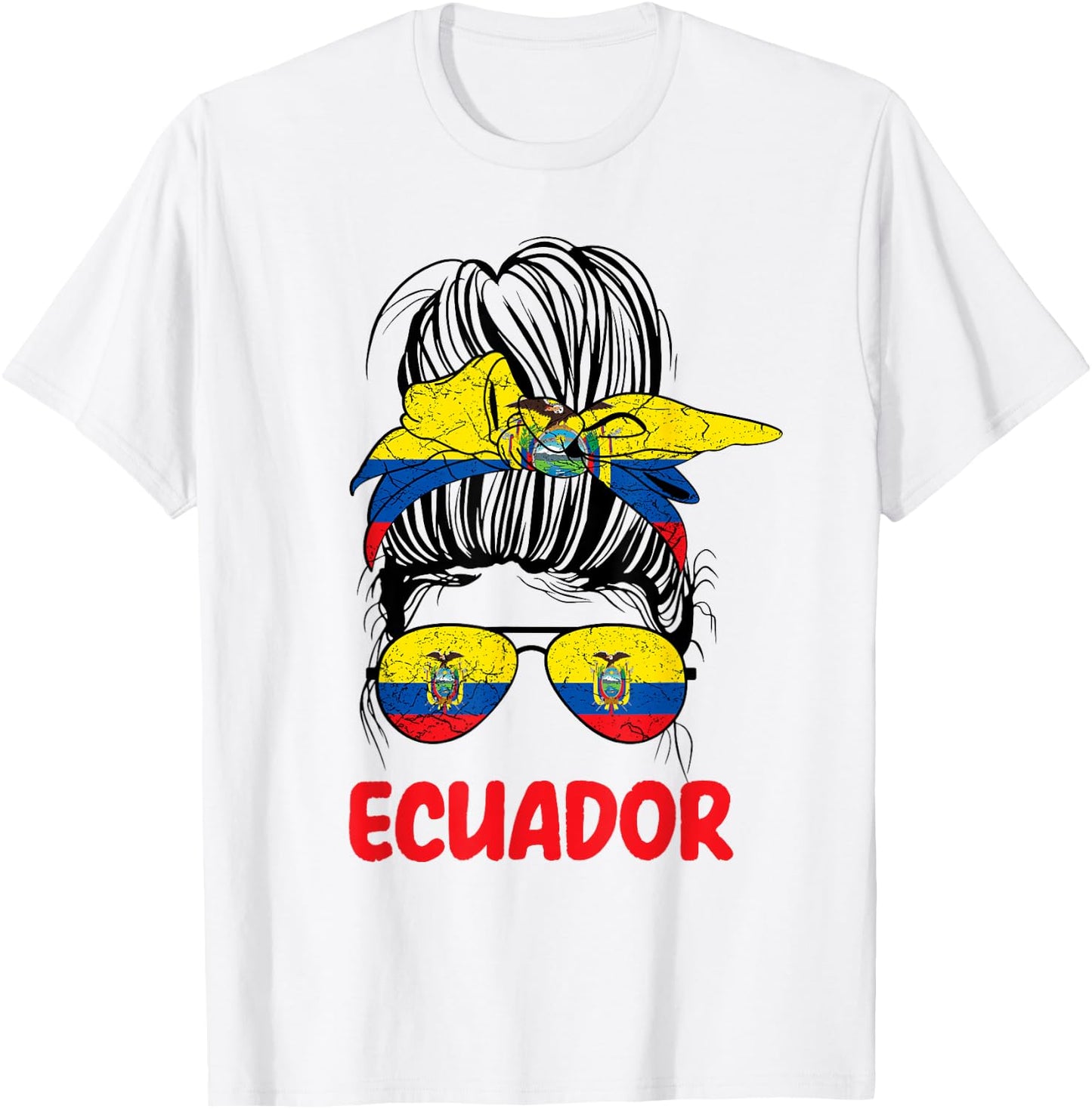 Ecuadorian Girl Ecuador Women Chica Ecuatoriana flag Pride T-Shirt - T-Shirt | White